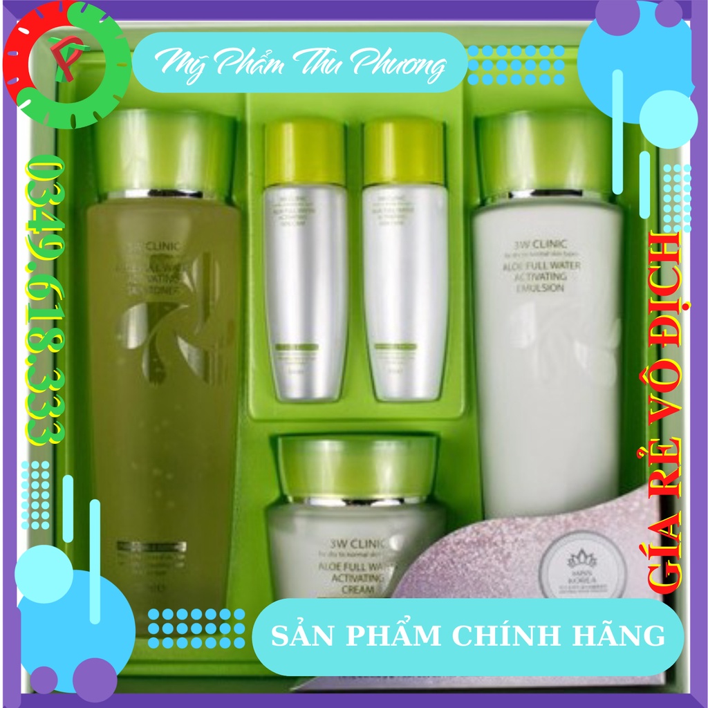 Bộ mỹ phẩm Hàn Quốc Lô Hội Nha Đam cao cấp dưỡng trắng giữ da Set