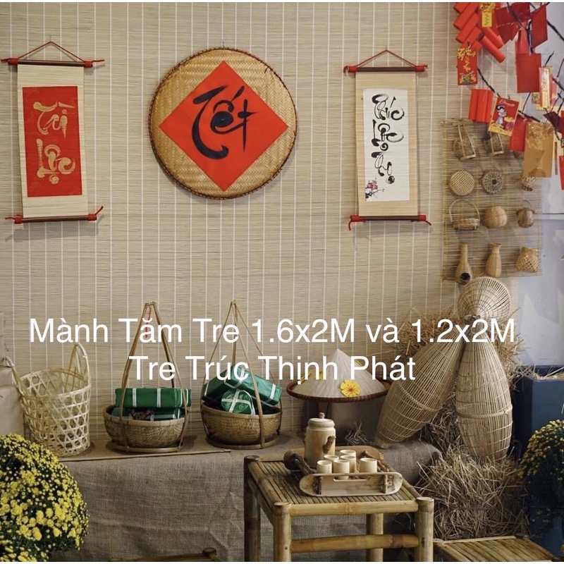 Khổ Lớn]Mành tre trang trí 1.8mx2m;1.6mx2m. Phông Mành tre chụp ...