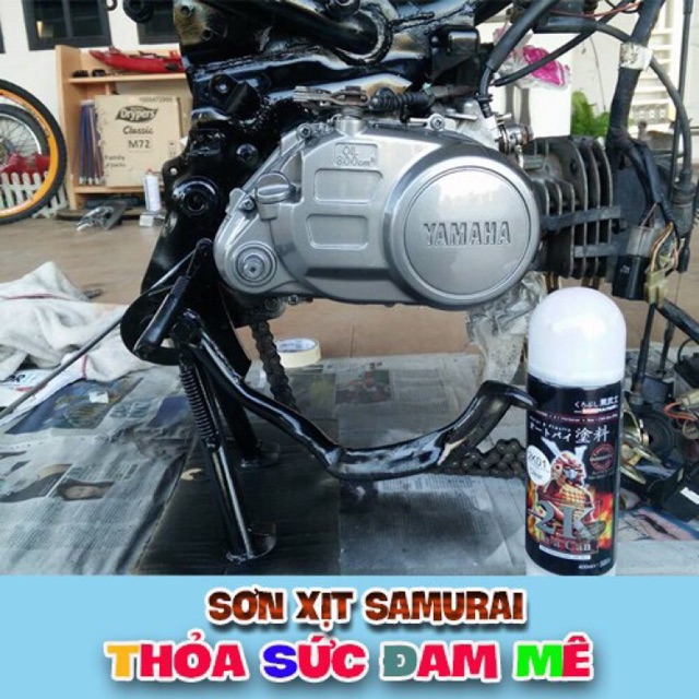 Sơn Samurai combo sơn lốc máy màu xám bạc y137 | Shopee Việt Nam