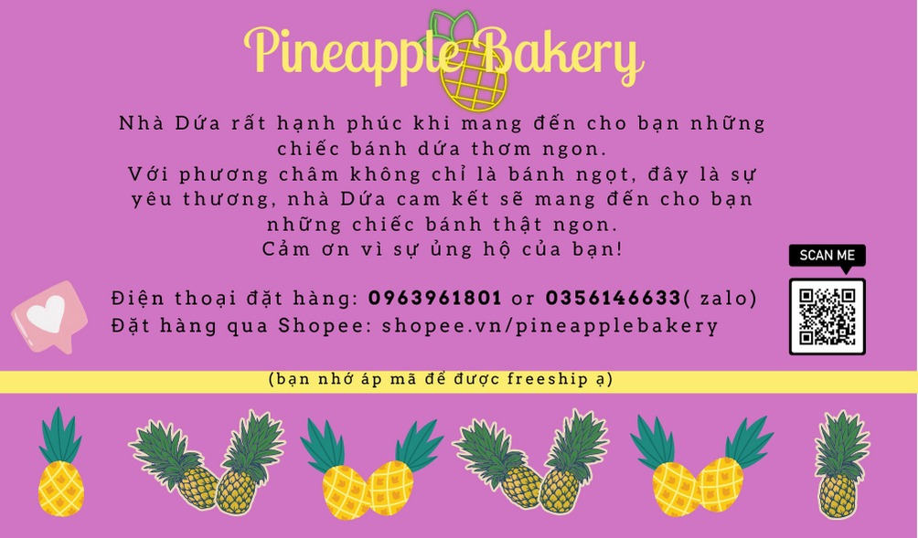 Pineapple Bakery, Cửa hàng trực tuyến Shopee Việt Nam