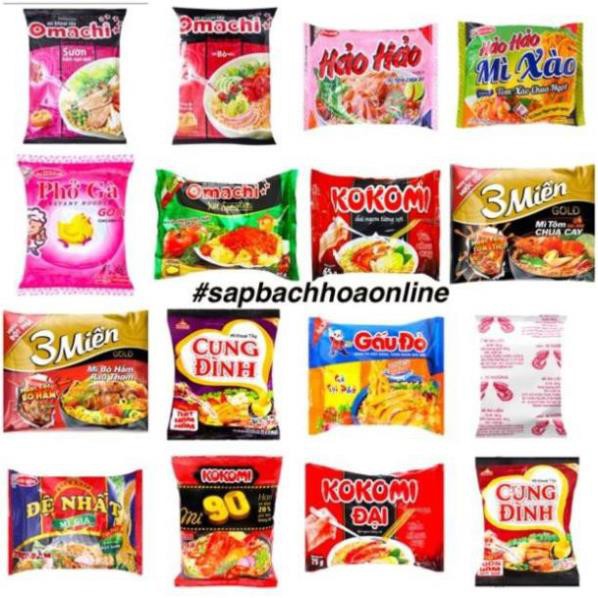 Mì Tôm Gói Các Loại: Hảo Hảo, Omachi, Kokomi, Cung Đình, 3 Miền, Đệ Nhất,  ..... | Shopee Việt Nam