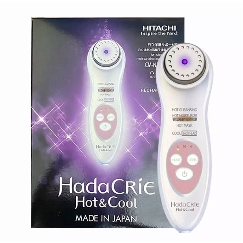 QUINN-USED <5 lần] Máy đẩy dưỡng massage mặt Hitachi Hada Crie CM