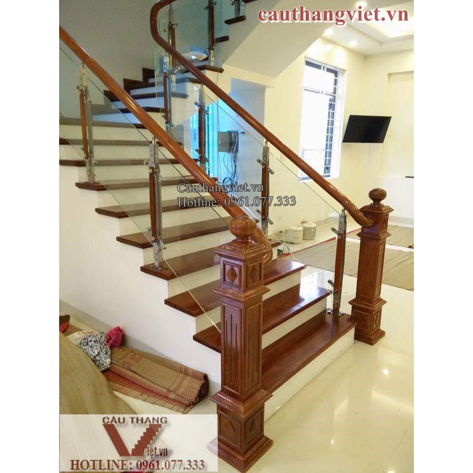 Lan can cầu thang kính cường lực đẹp giá rẻ tại Hà Nội | Shopee ...