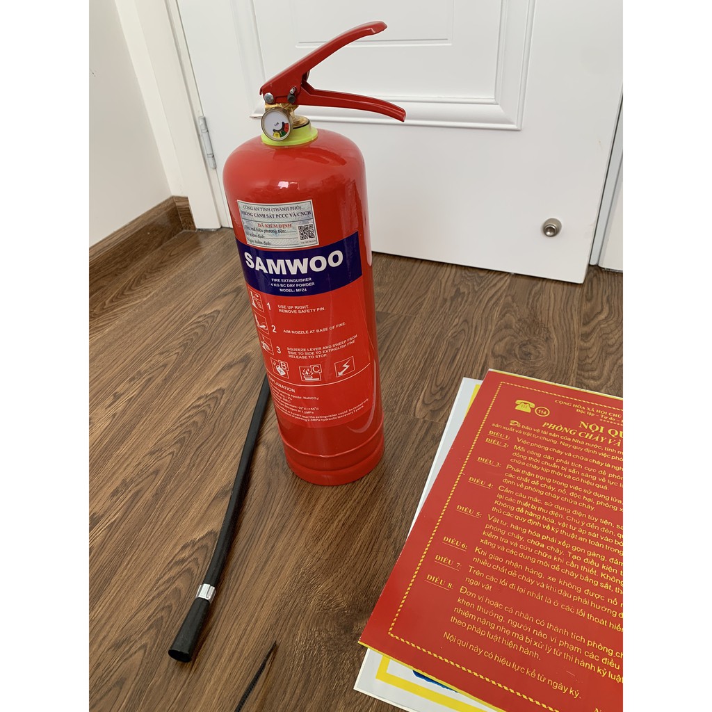 BÌNH CỨU HOẢ/ BÌNH CHỮA CHÁY BỘT SAMWOO MFZ4 BC 4KG | Shopee Việt Nam