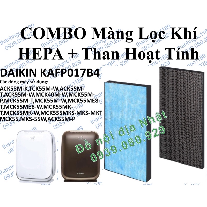 Combo Màng lọc khí hepa + than hoạt tính Daikin (KAFP017B4)Daikin