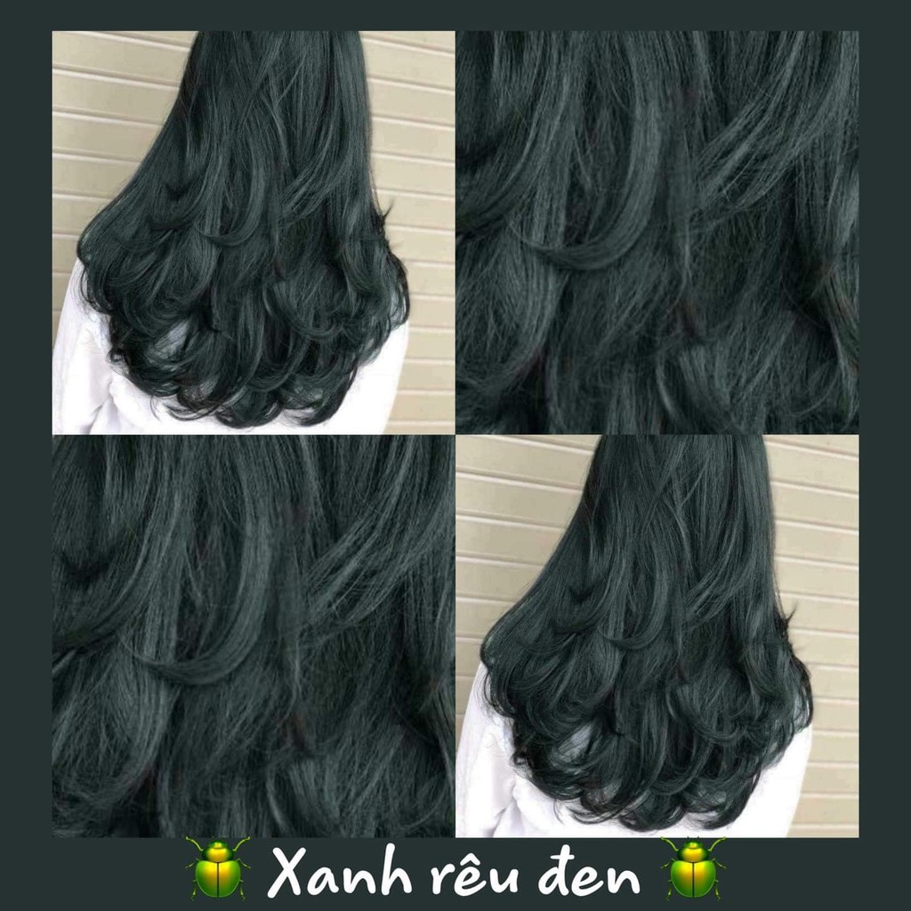 Combo Thuốc Nhuộm Tóc Màu Rêu Đen Nên Từ Nền Tóc Đen Nền Từ Level 5-6 |  Shopee Việt Nam