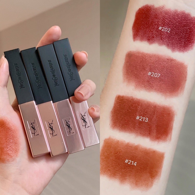 Ysl slim glow discount matte lipstick swatches