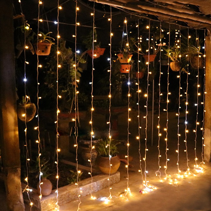 Dây đèn led thả rèm trang trí ngang 3m x dọc 2m | Shopee Việt Nam