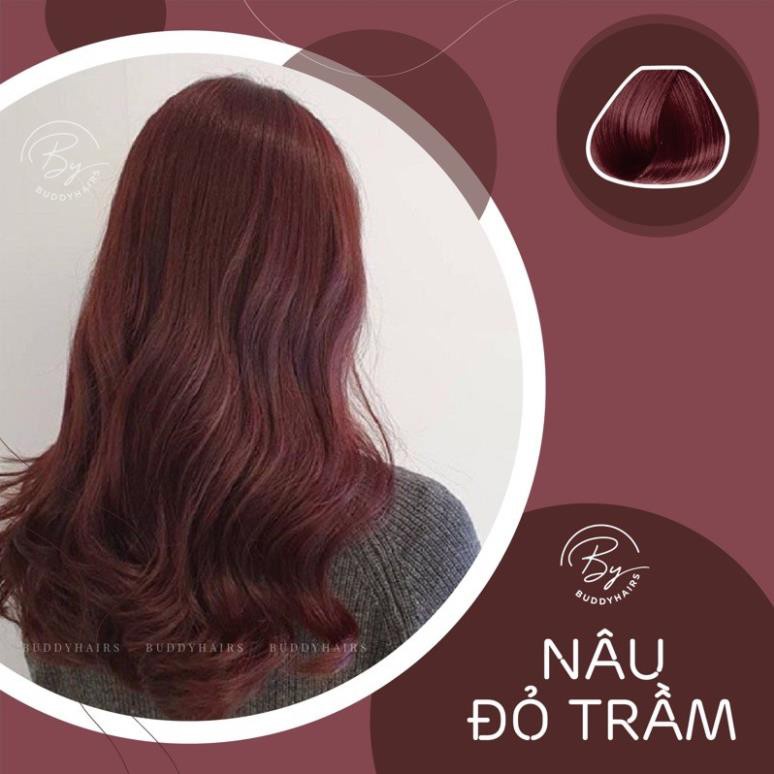 Thuốc Nhuộm Tóc Tại Nhà Màu Nâu Đỏ Trầm Kèm Oxi Và Gang Tay | Shopee Việt  Nam