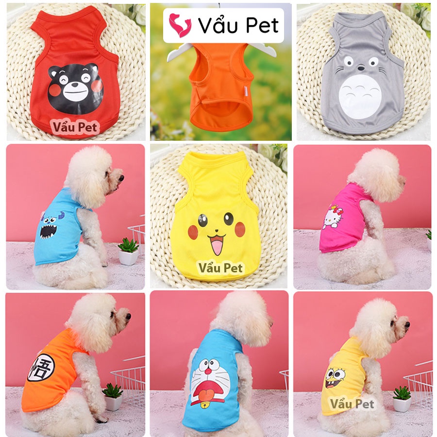 Áo Cho Chó Mèo Ba Lỗ Hoạt Hình - Quần Áo Cho Chó Poodle, Con, Lớn, Mèo, Thú  Cưng Vẩu Pet Shop | Shopee Việt Nam