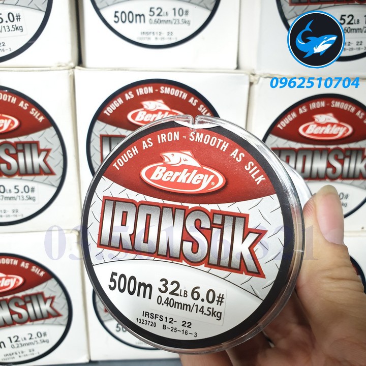 Cước Câu Cá Berkley Iron Silk 500m [Hàng Chuẩn] Có Từ Size 2 Đến 10