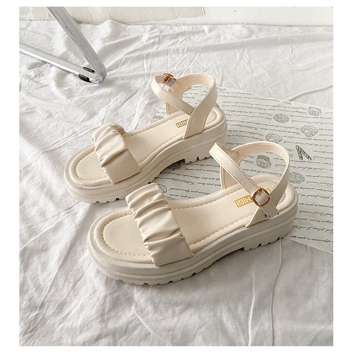 Sẵn) Dép Sandal Ulzzang Loại 1 - Giày Đi Học Nữ Tiểu Thư Đế Cao Quai Chun  Sang Chảnh Chuẩn Hàng Quảng Châu | Shopee Việt Nam