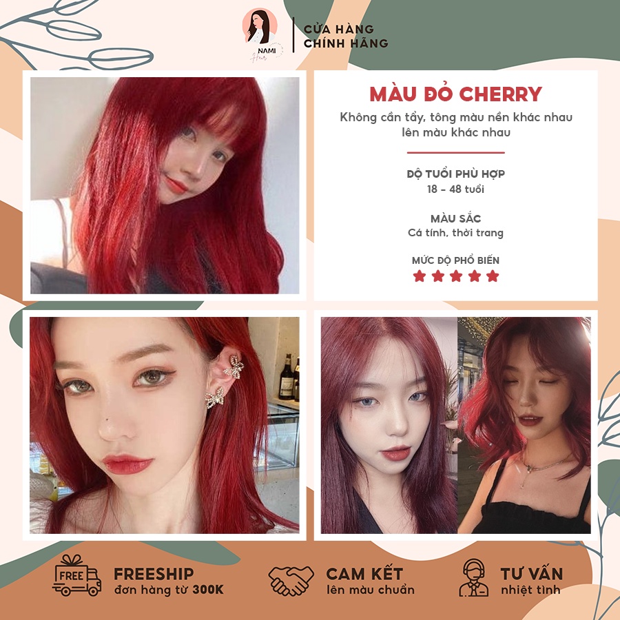 12 màu tóc nâu đỏ cherry đẹp, thời thượng mới nhất 2023