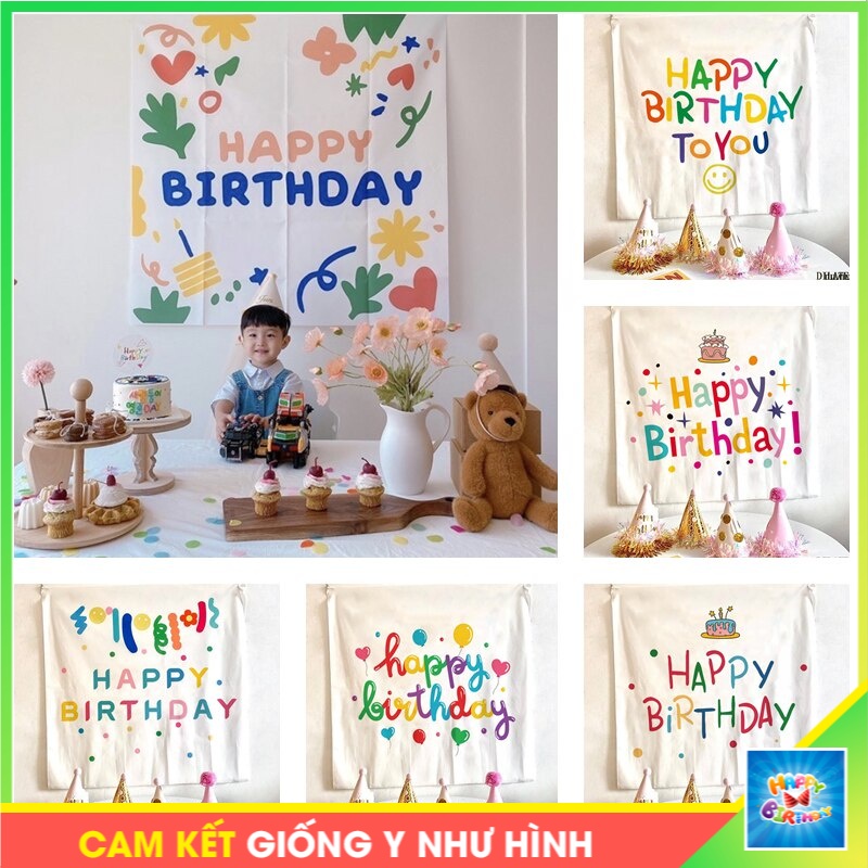 Banner - Thảm treo tường trang trí sinh nhật kiểu Hàn Quốc ...