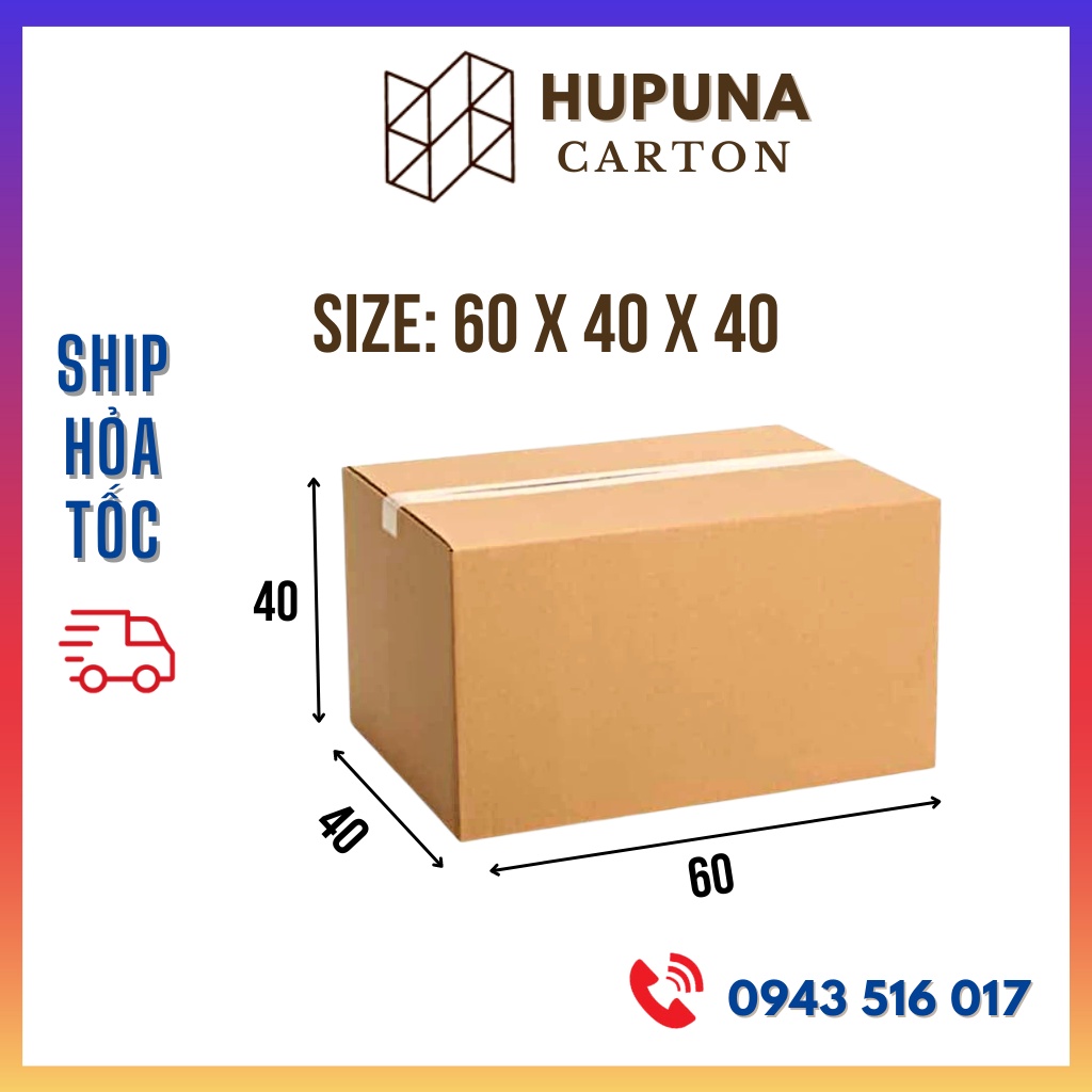 Thùng carton 60x40x40 cm dày dặn 5 lớp hoặc 3 lớp giấy giá rẻ tại Hà Nội -  Công ty sản xuất bao bì carton, thùng carton - Bao bì Đức Tuấn
