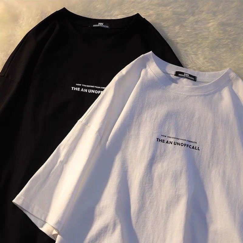 Áo Phông Unisex Cotton Tay Lỡ Form Rộng In Hình Dòng Chữ Nhỏ | Shopee Việt  Nam