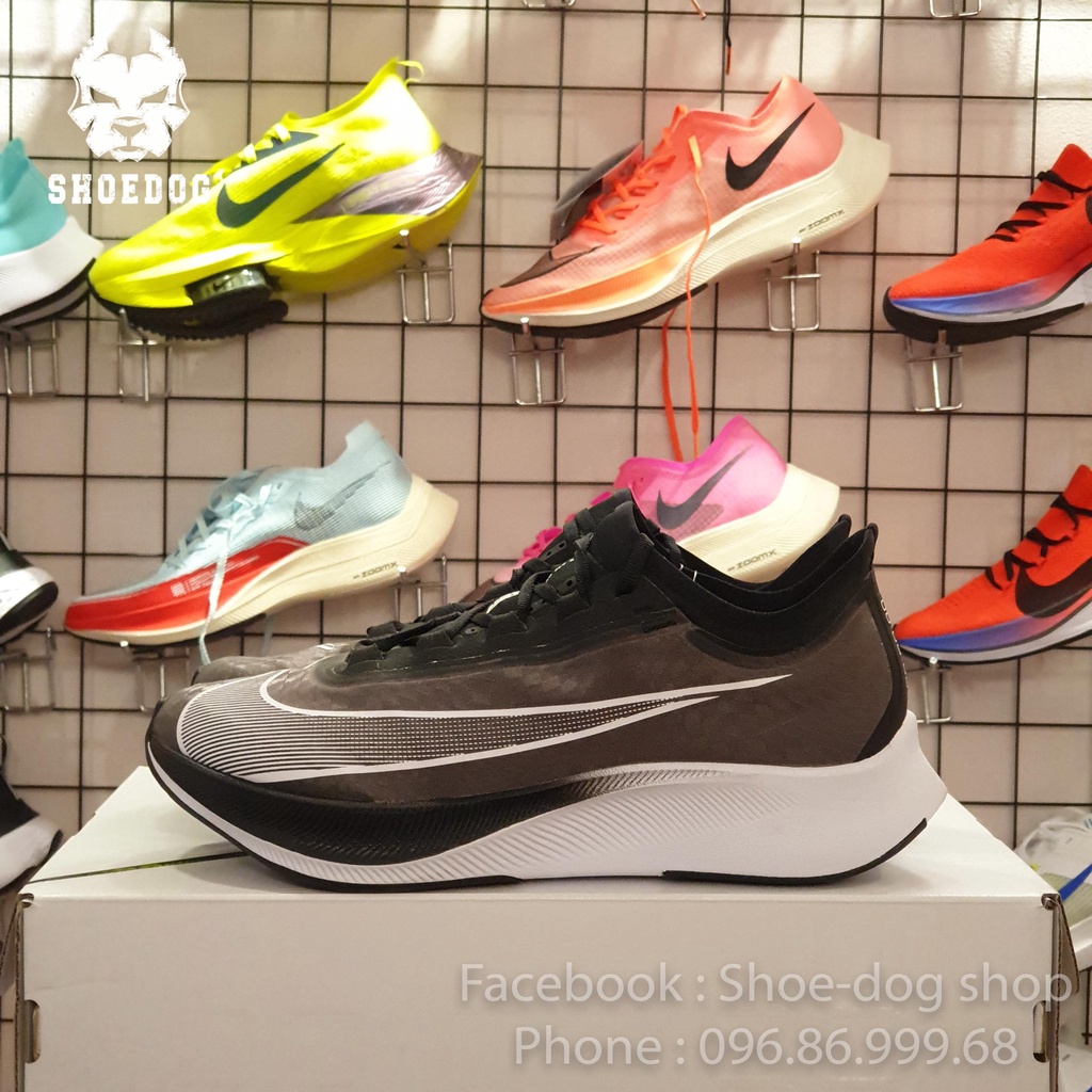 Giày Chạy Bộ Nike Zoom Fly 3 Đen - Cam Kết Chính Hãng | Shopee Việt Nam