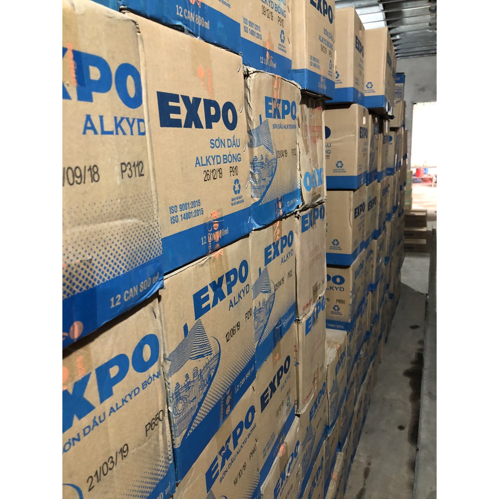 Sơn Expo dầu 1kg (Sơn dầu Expo Alkyd Bóng 800 ML- TRẮNG 111, BẠC ...