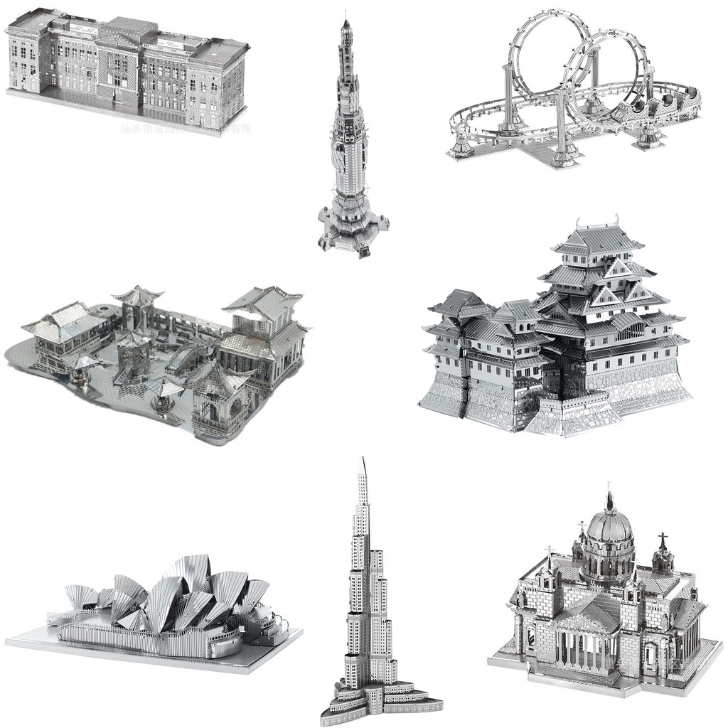 Mô Hình Kim Loại 3D Lắp Ráp Kiến Trúc Lâu Đài, Toà Nhà Trọc Trời (Chưa Ráp)  | Shopee Việt Nam