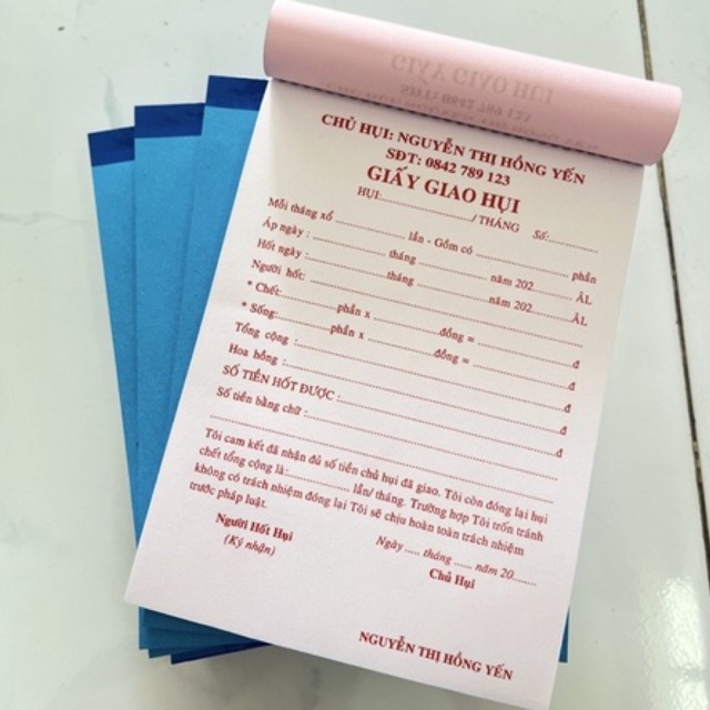 Biên Lai Giao Hụi In Theo Yêu Cầu | Shopee Việt Nam