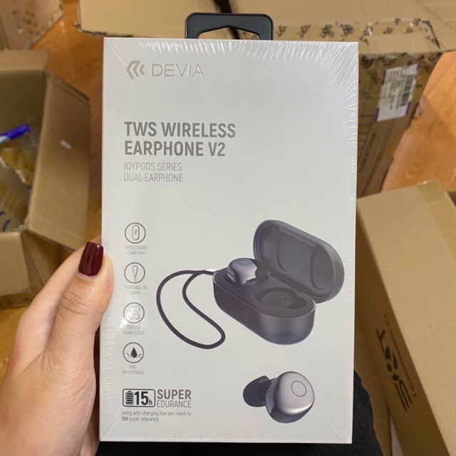 Tai nghe Devia Joypods TWS wireless earphone V2 h ng ch nh h ng 1