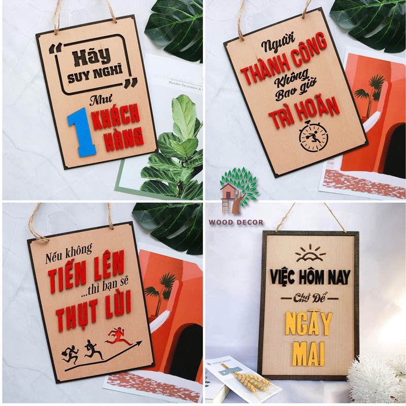 Bảng gỗ decor, bảng gỗ slogan Nhiều mẫu độc đáo | Shopee Việt Nam