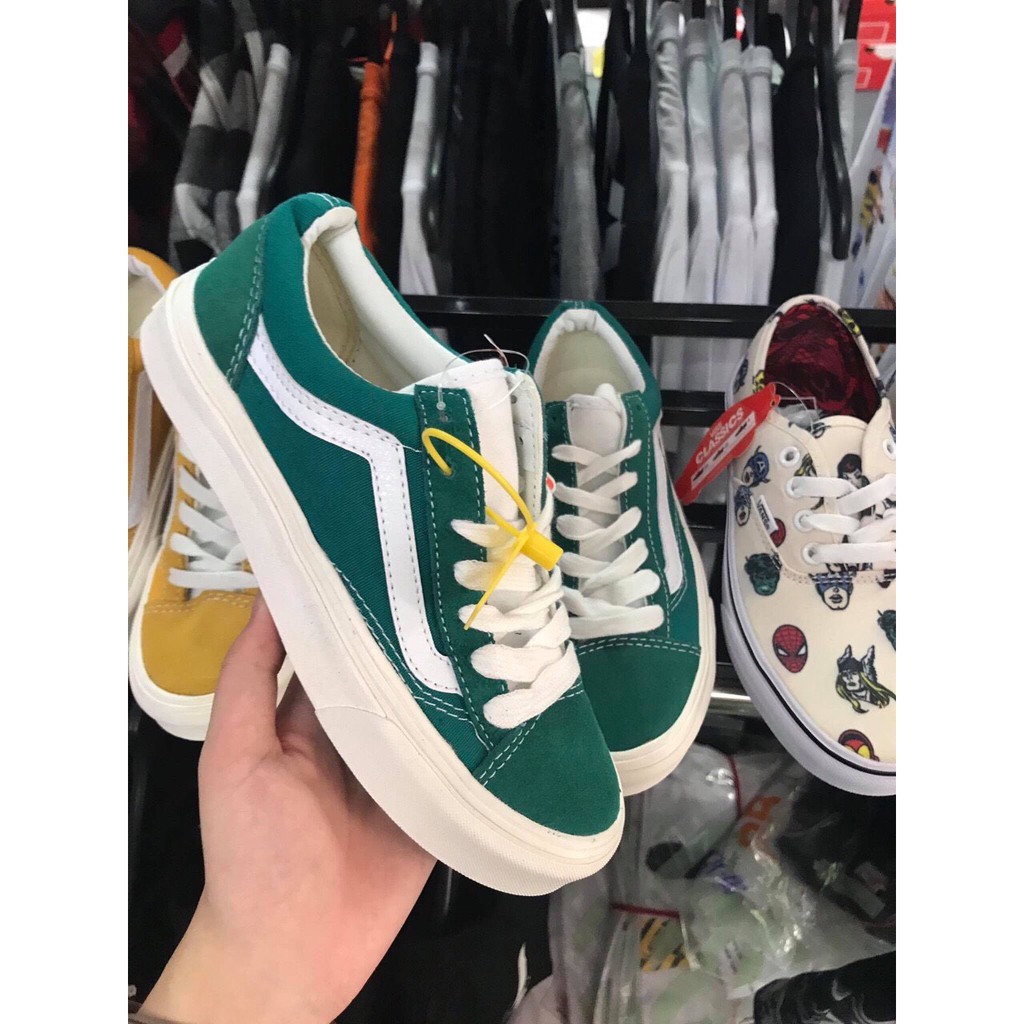 Full Box Gi y Vans Old Skool M u Xanh L m p Nh t