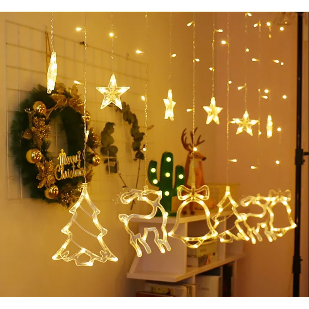 Dây đèn LED thả rèm trang trí giáng sinh NOEL dài 2,5 Mét | Shopee ...