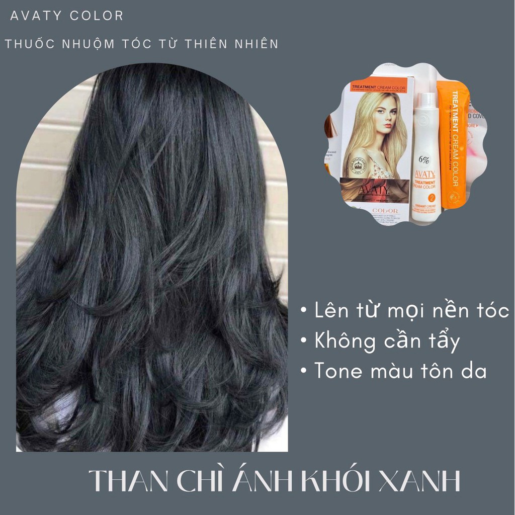 Thuốc nhuộm tóc từ thiên nhiên AVTAY màu THAN CHÌ ÁNH KHÓI XANH | Shopee  Việt Nam
