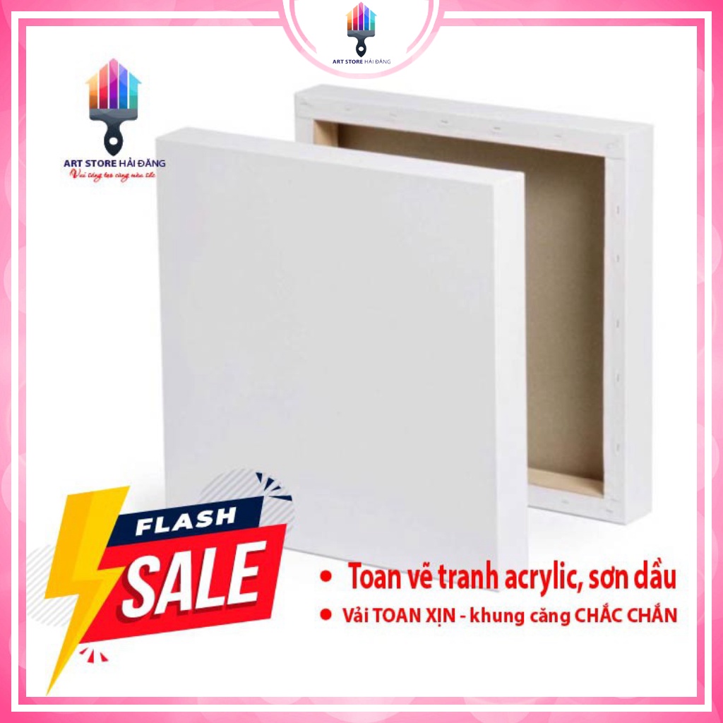 Toan Vẽ Tranh Canvas 30-30Cm - Màu Acrylic, Sơn Dầu ( Khung Bố - Vải Toan  Sạch Đẹp Và Chắc Chắn) | Shopee Việt Nam