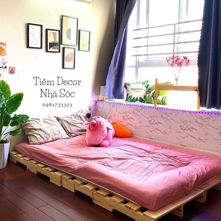 BIG SALE] Giường Pallet gỗ thông size 1.6m*2m TPHCM – Tiệm Decor ...