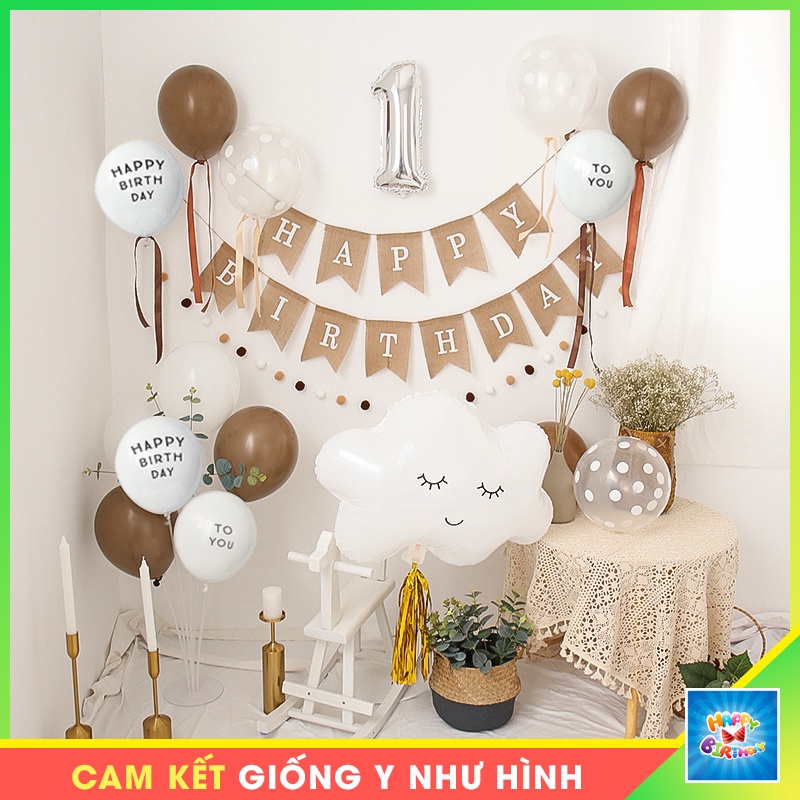 SET trang trí sinh nhật Handmade kiểu Hàn Quốc cực chất [Tặng kèm ...