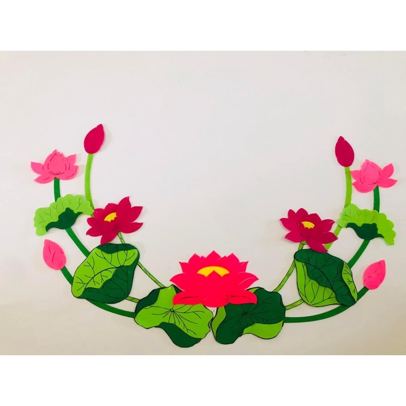 Hoa Sen Trang Trí Ảnh Bác Hồ Chất Liệu Nỉ | Shopee Việt Nam