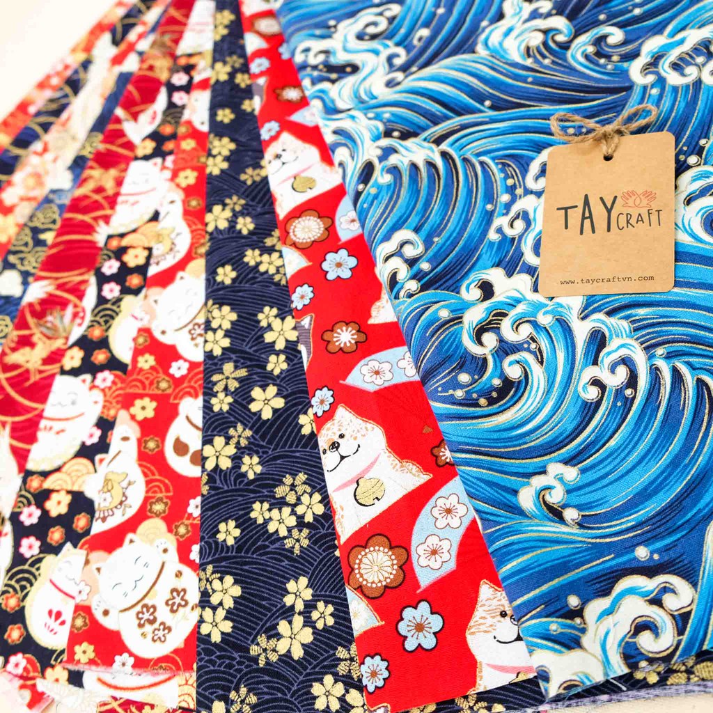 Vải thô cao cấp họa tiết Nhật Bản 50x70cm/50x140cm | Shopee Việt Nam