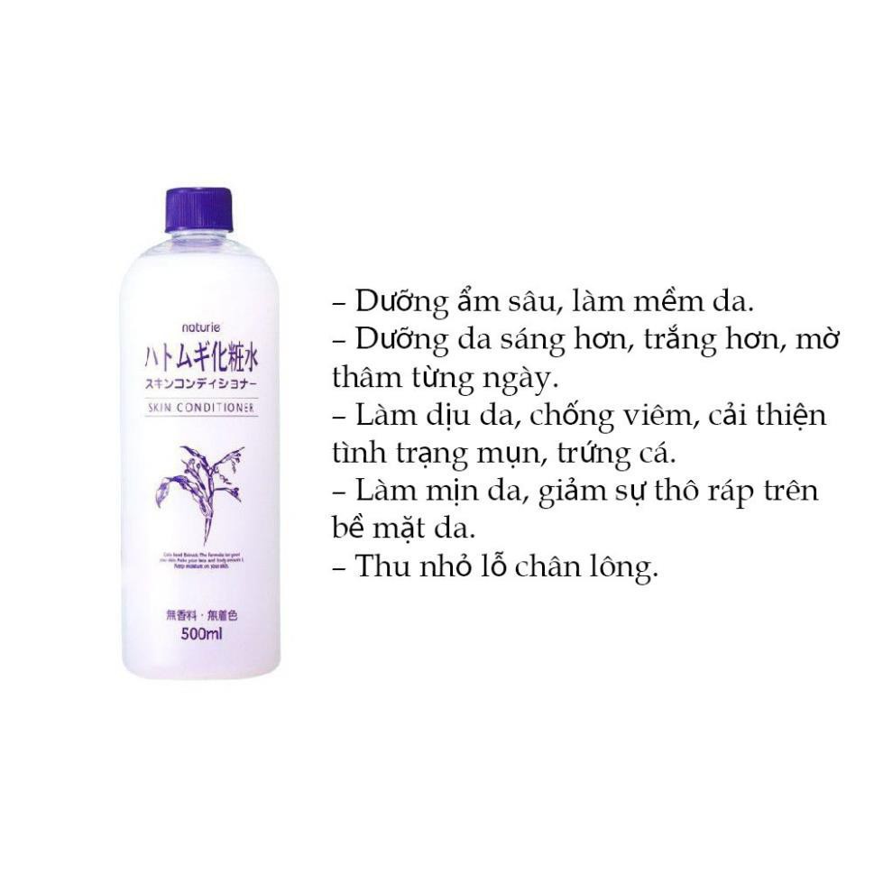 Nước hoa hồng Nước Hoa Hồng Hạt Ý Dĩ Naturie Hatomugi Skin Conditioner Lotion Nhật Bản 500ml | Shopee Việt Nam