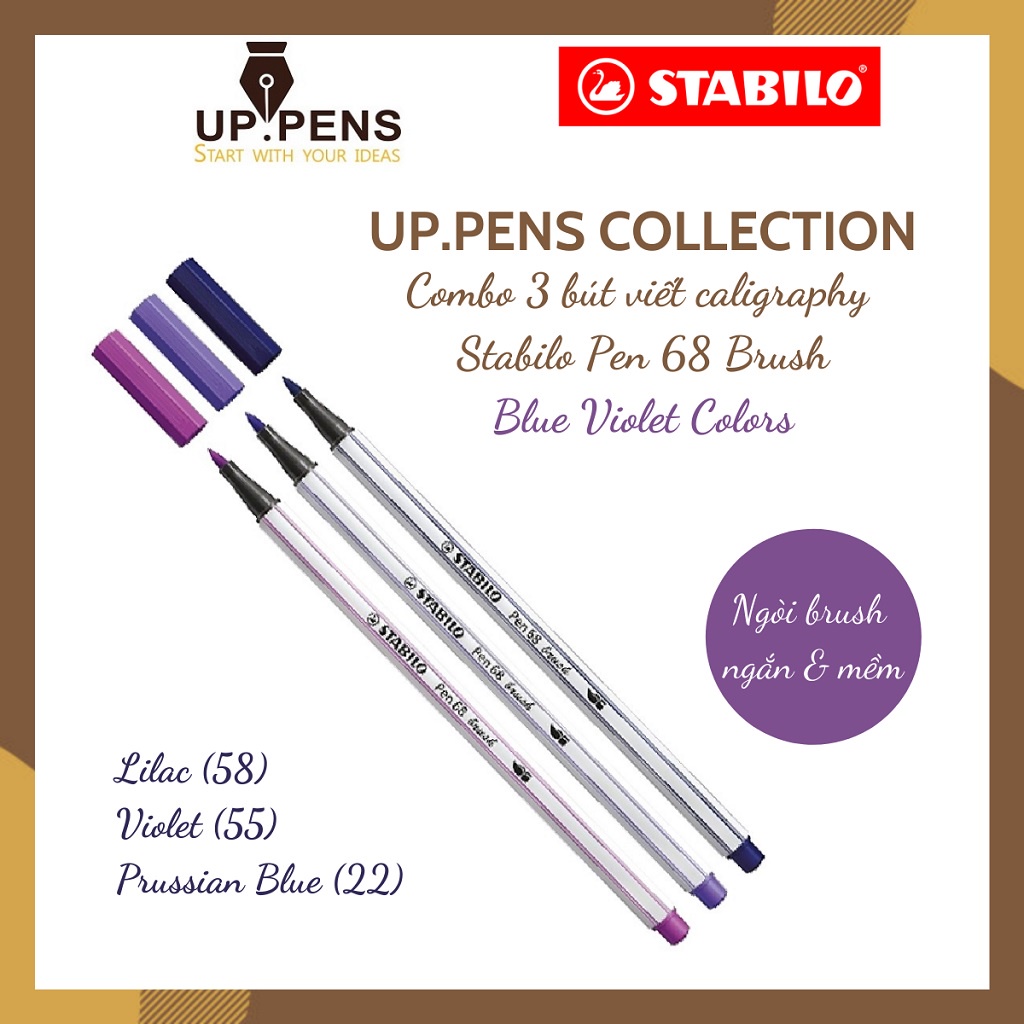 Stabilo Pen 68 Brush Marker - Lilac