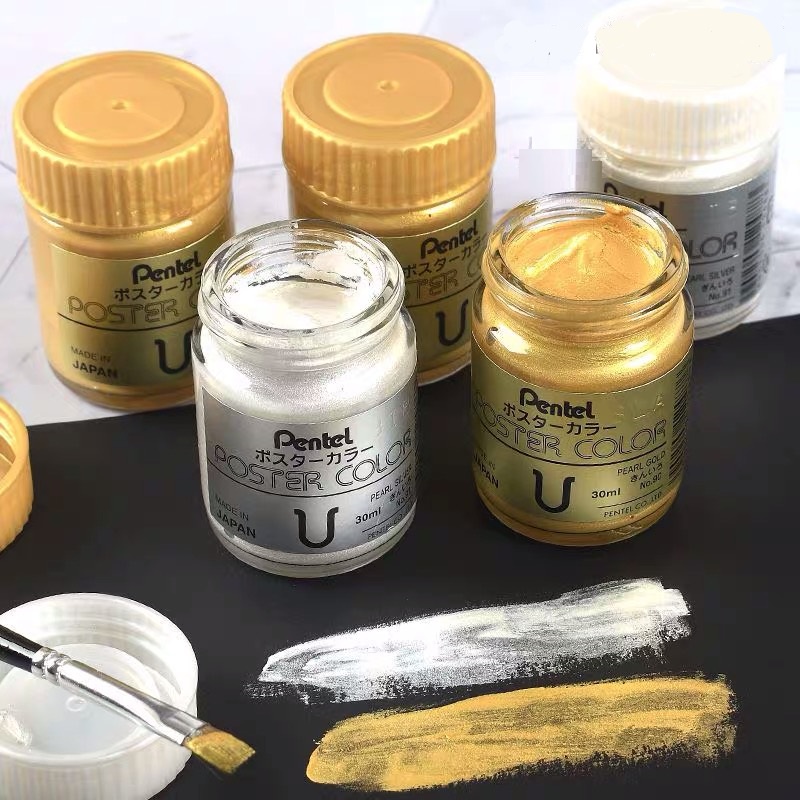 Poster Paint Pearl Gold - Pentel Poster Color | Art Supplies | Artiful  Boutique