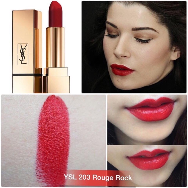 Ysl 203 rouge top rock