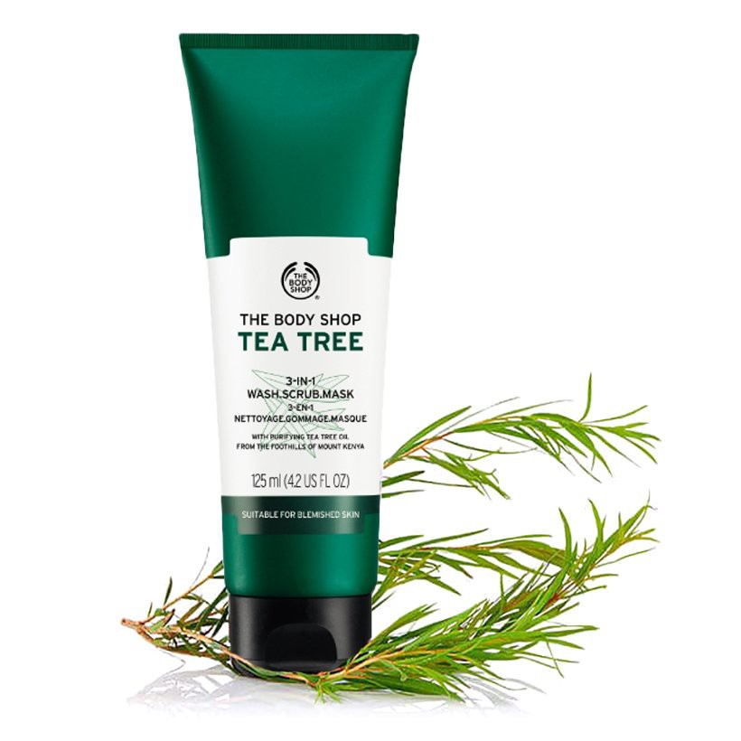 Tea Tree 3-in-1 Wash, Scrub & Mask, 4.2 fl oz - The Body Shop