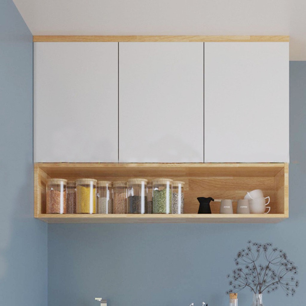 Tủ bếp treo tường 3 cánh thiết kế đơn giản, tiện dụng cho không ...