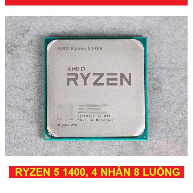 AMD Ryzen 5 1400 4 Core 8 Thread 3.2 GHz L3-8MB Socket AM4 R5 1400