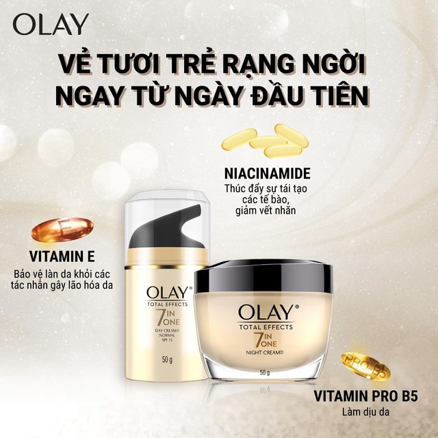 Combo Kem Dưỡng Olay Total Effects Ngày + Đêm Ngăn Ngừa Và Bảo Vệ Da Khỏi 7  Dấu Hiệu Lão Hóa | Shopee Việt Nam