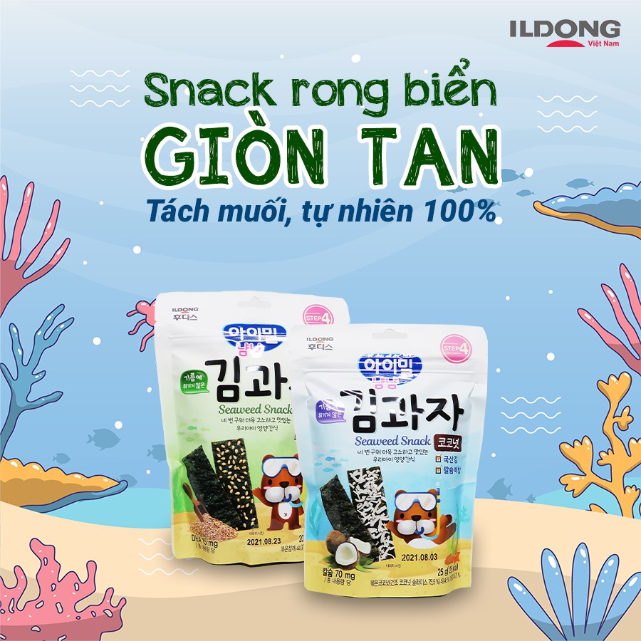 Snack Rong biển Ildong Hàn Quốc Ayimeal YumYum Laver cho bé | Shopee Việt Nam