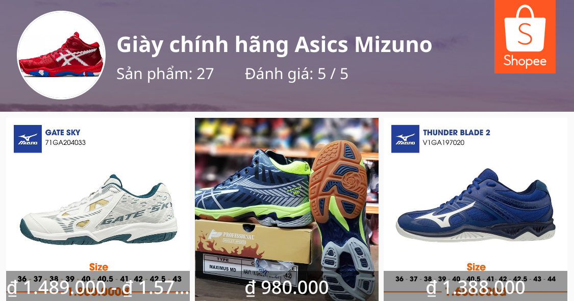 Giày chính hãng Asics Mizuno, Cửa hàng trực tuyến | Shopee Việt Nam