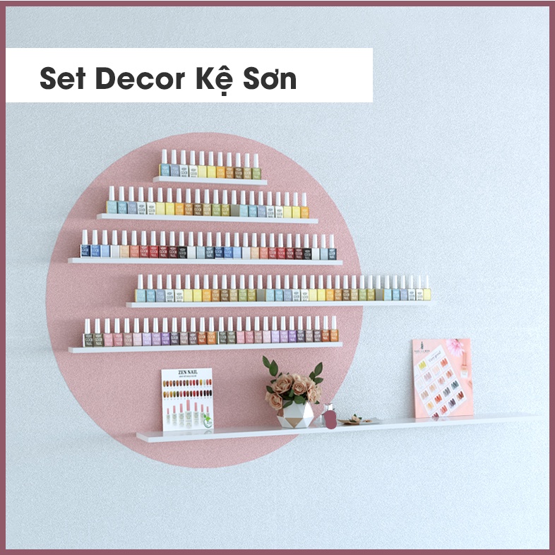 Không dùng khoan) Set Kệ Nail Kệ gắn tường Spa - Tiệm Nail - Kệ ...