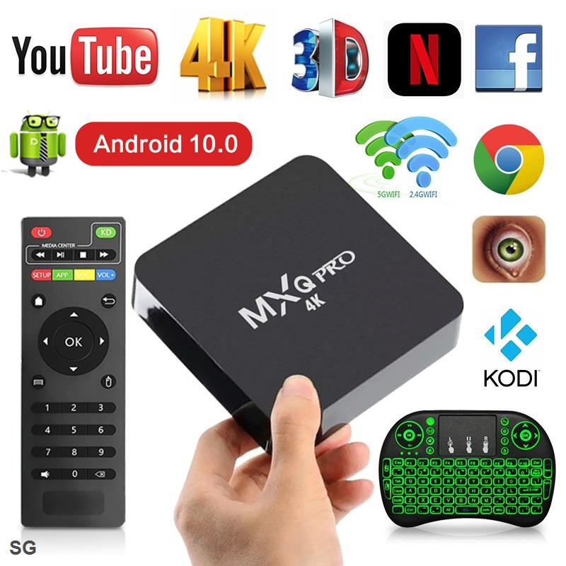 Tv box mxq pro android tv box 4k 5g Thông Minh + Bàn Phím mini Không Dây | Shopee Vietnã
