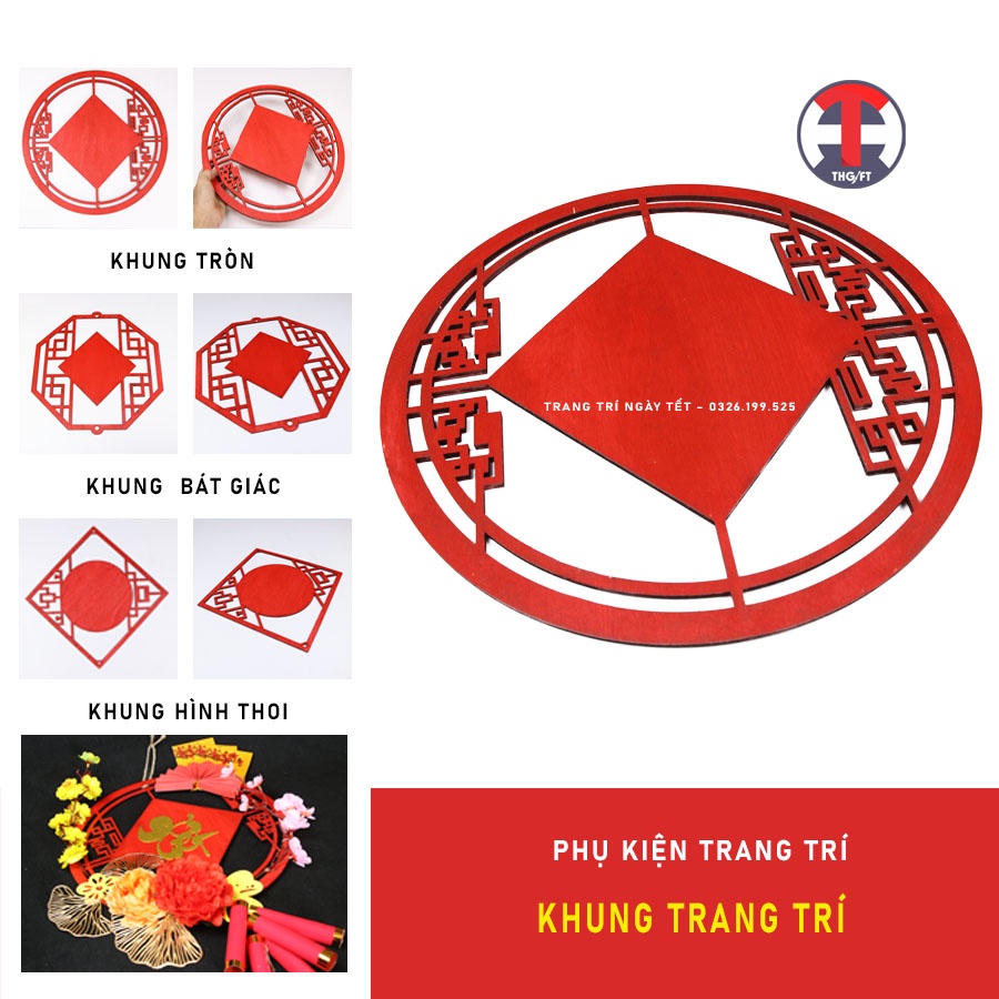 Khung decor trang trí ngày Tết [ Phụ kiện trang trí nhà cửa ...