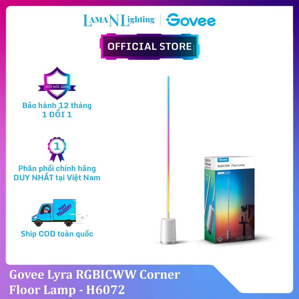 Govee Lyra RGBICWW Corner Floor Lamp - Govee