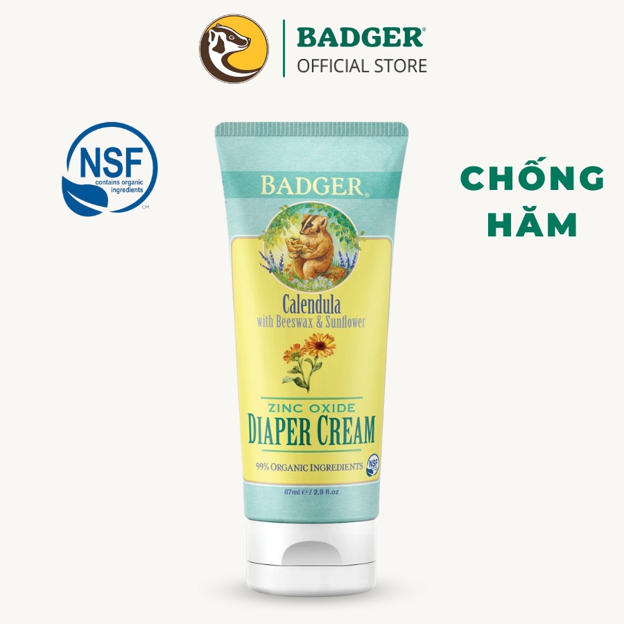 Kem ch ng h m t cho b BADGER Diaper Cream th nh ph n h u c v