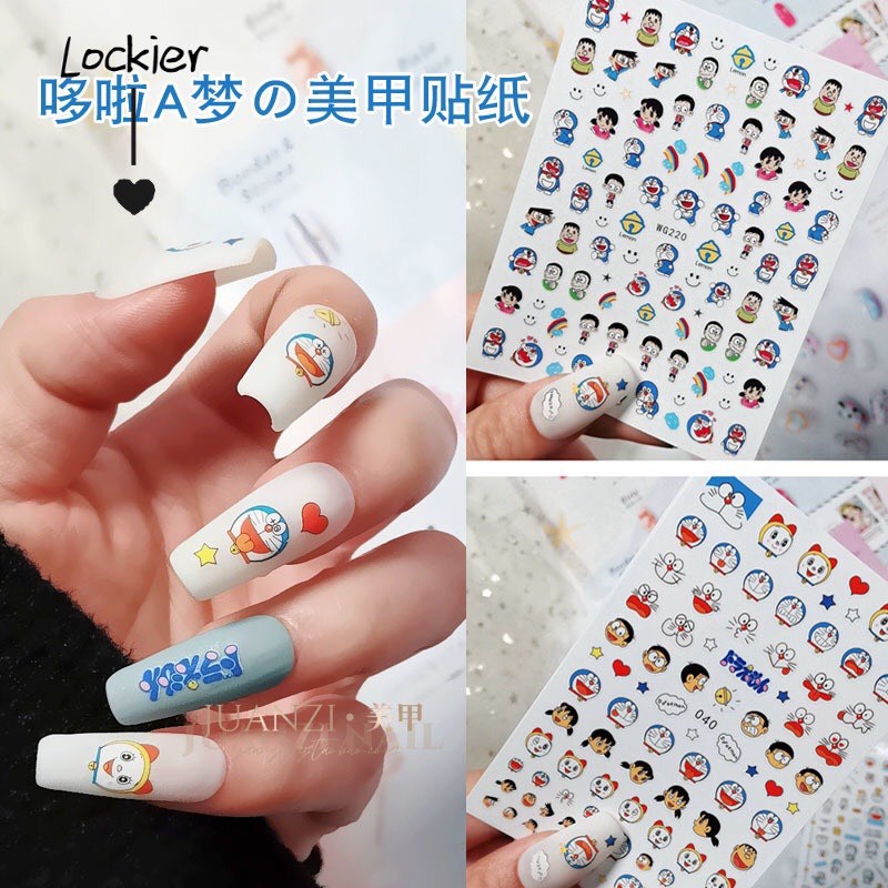 Sticker & Decal dán móng tay doraemon nail